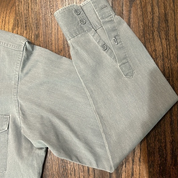 Vintage 90’s Wrangler Brushpopper Western Button Down Gray Shirt 15 1/2 x 35 - Picture 6 of 13